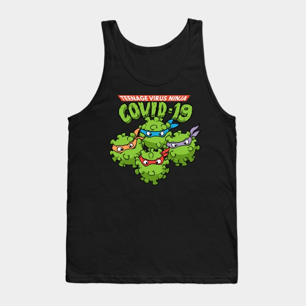 Teenage Virus Ninja Covid19 Tank Top by akawork280